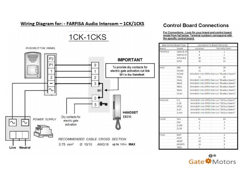 intercom system wiring diagram