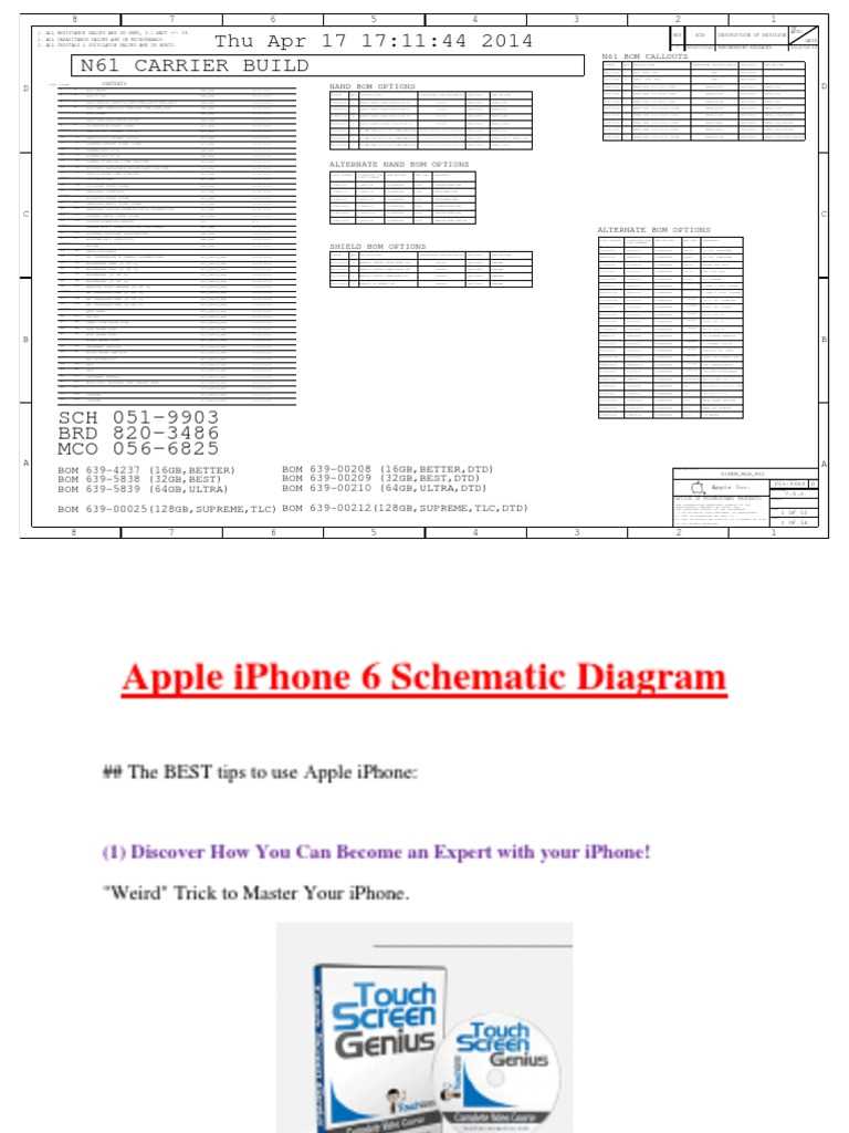iphone 6 pcb schematic diagram