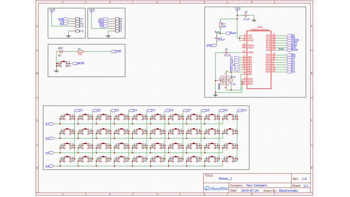 keypad schematic diagram