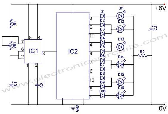 knight rider light circuit diagram
