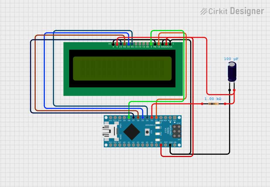 lcd arduino circuit diagram