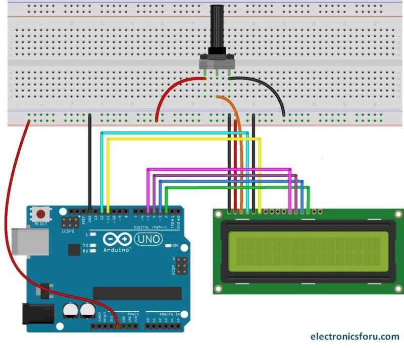 lcd arduino circuit diagram