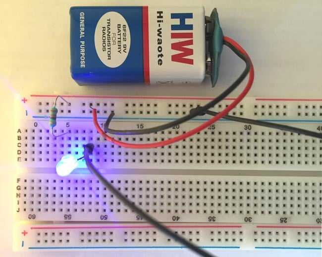 led circuit diagram positive negative