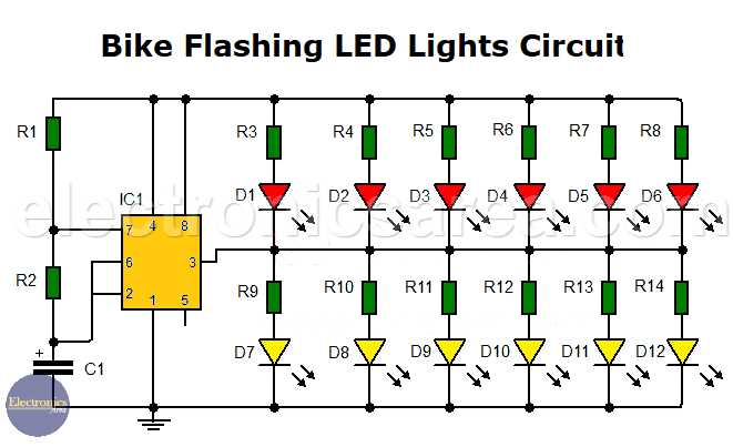 led flashing circuit diagram