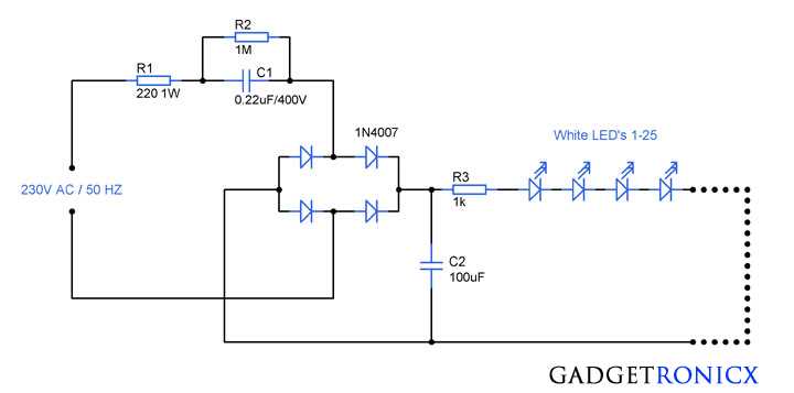 led switch circuit diagram