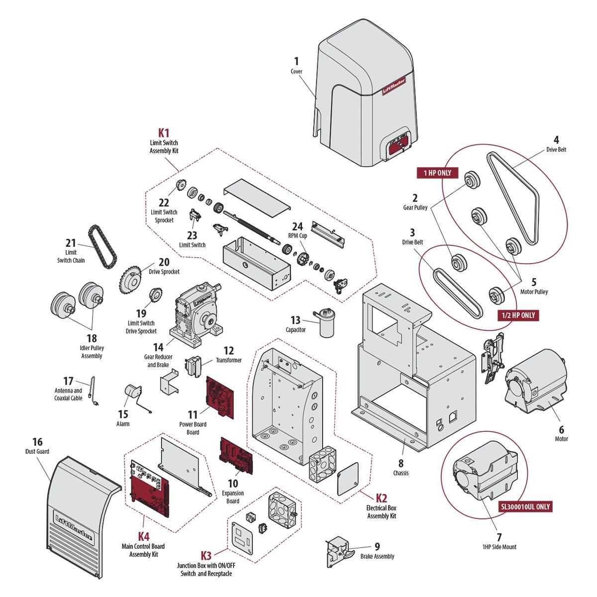 liftmaster schematic diagram