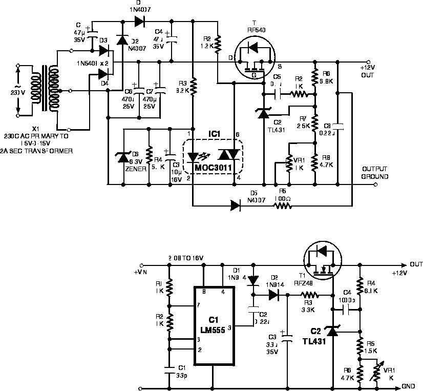 linear power supply circuit diagram
