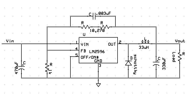 lm2596 schematic diagram