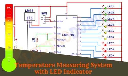 lm35 temperature sensor circuit diagram