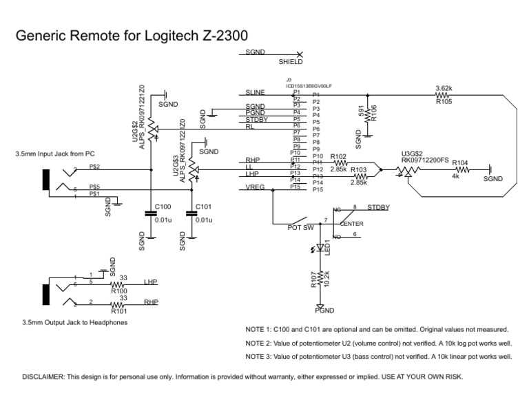 logitech wiring diagrams