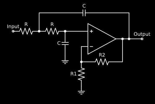 low pass filter circuit diagram using op amp