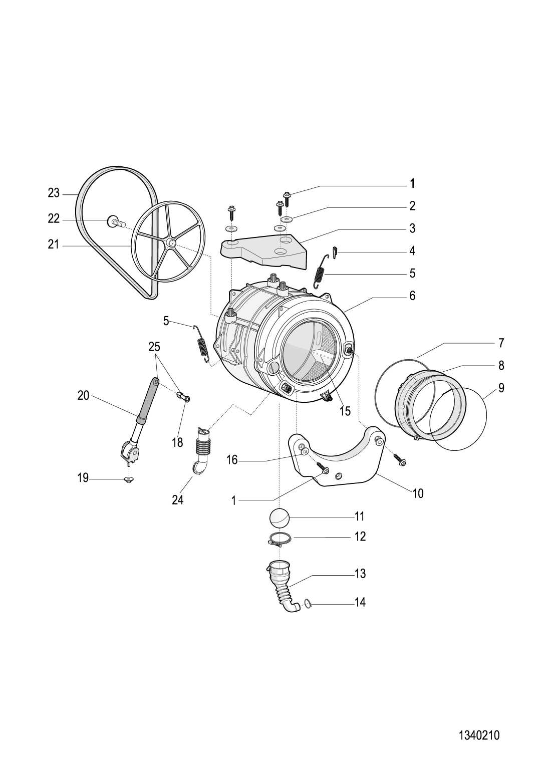 mechanicl schematic diagram washer hotpoint fh174094h