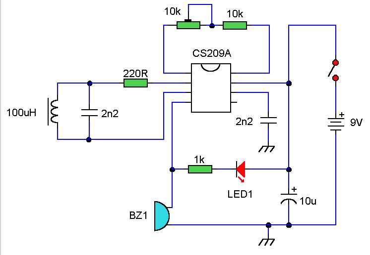 metal detector schematic diagram
