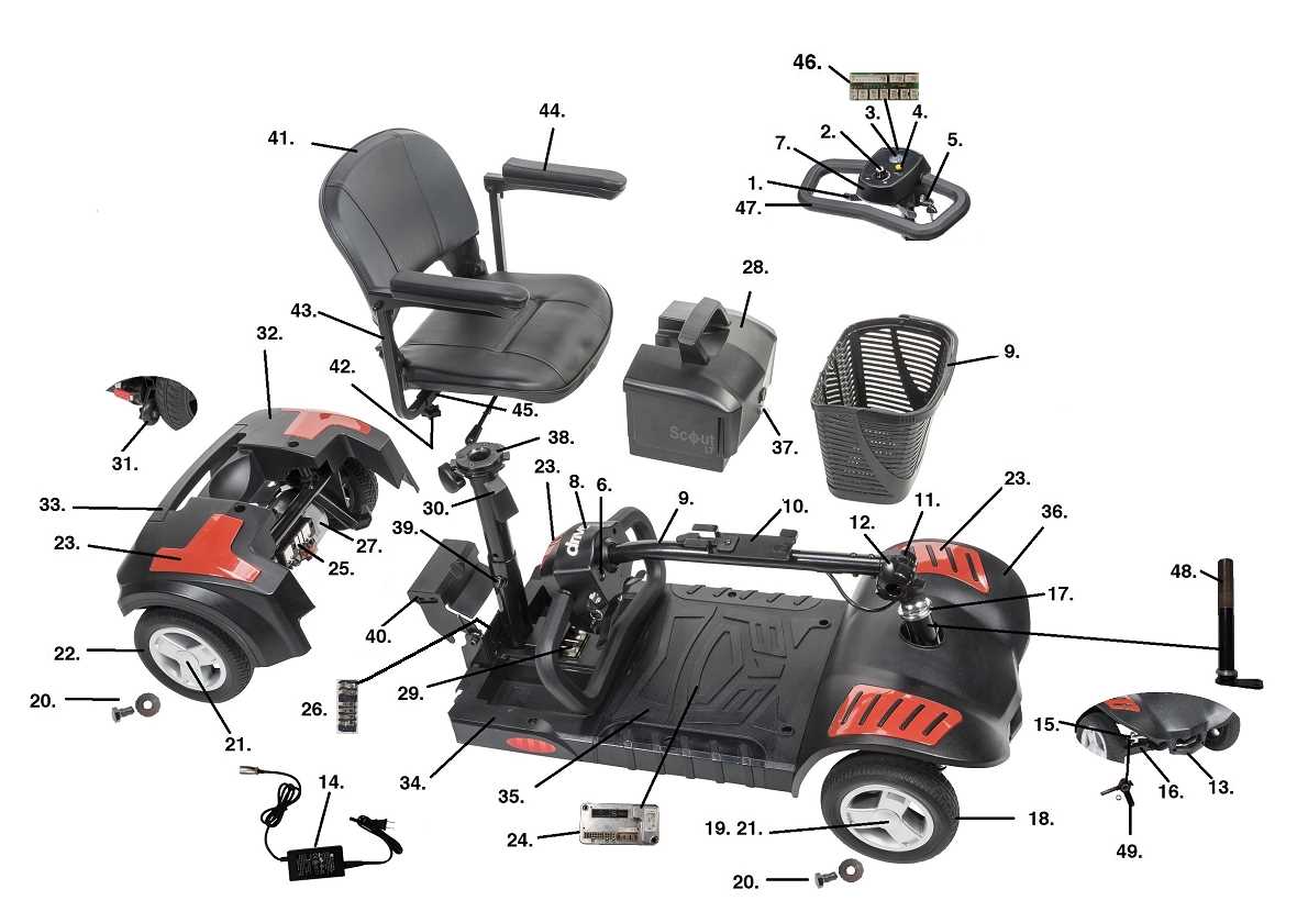 mobility scooter schematic diagram