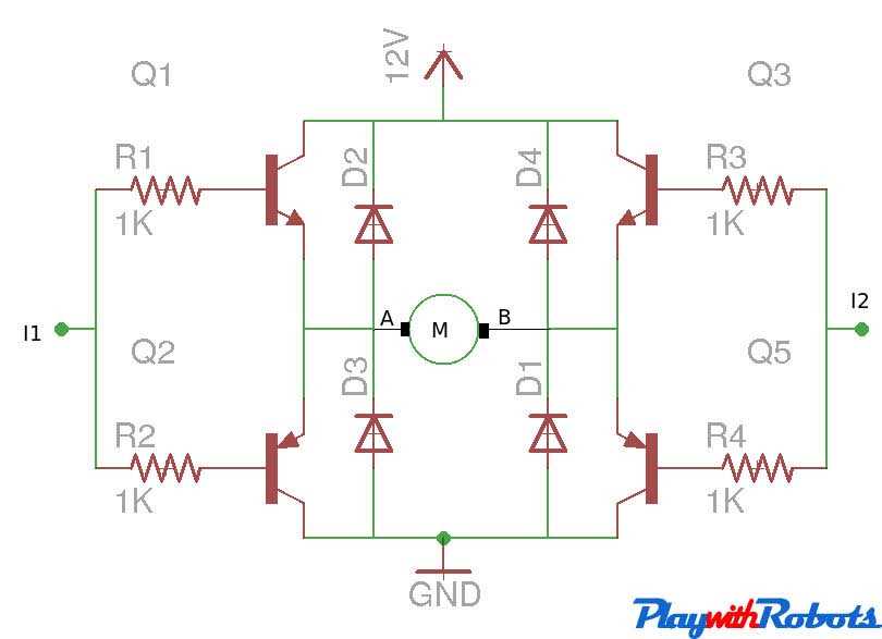 motor in circuit diagram