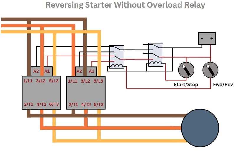 motor starter schematic diagram
