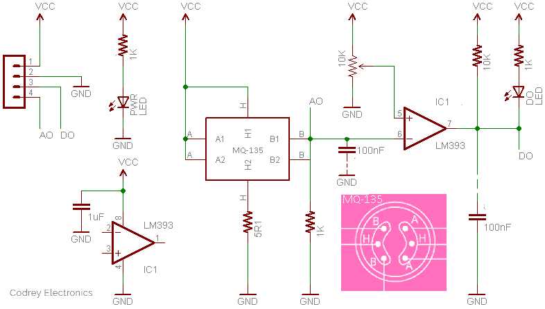 mq135 gas sensor circuit diagram