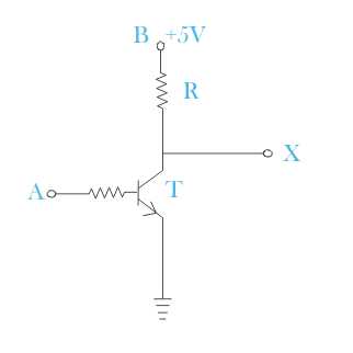 not gate circuit diagram using transistor