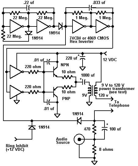 old telephone circuit diagram