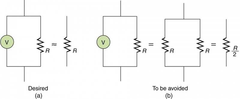 parallel circuit diagram with voltmeter