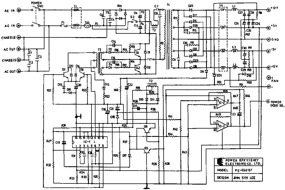 pc psu schematic diagram