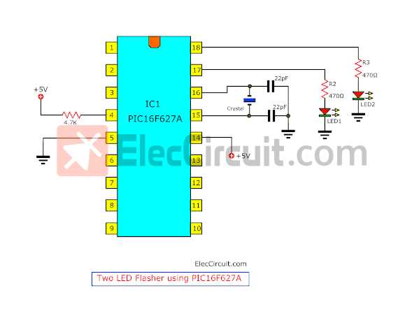 pic microcontroller circuit diagram