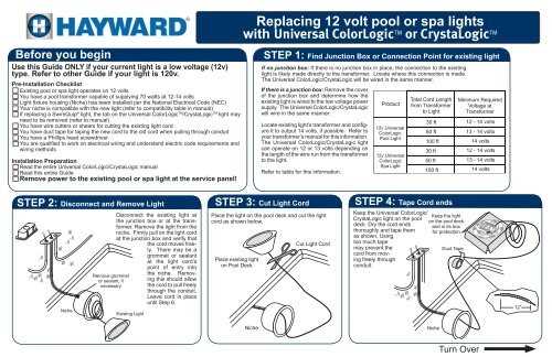 pool light wiring diagram