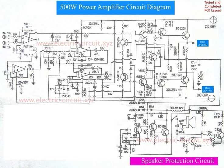 power amplifier 500 watts schematic diagram power amplifier 500 watts schematic diagram