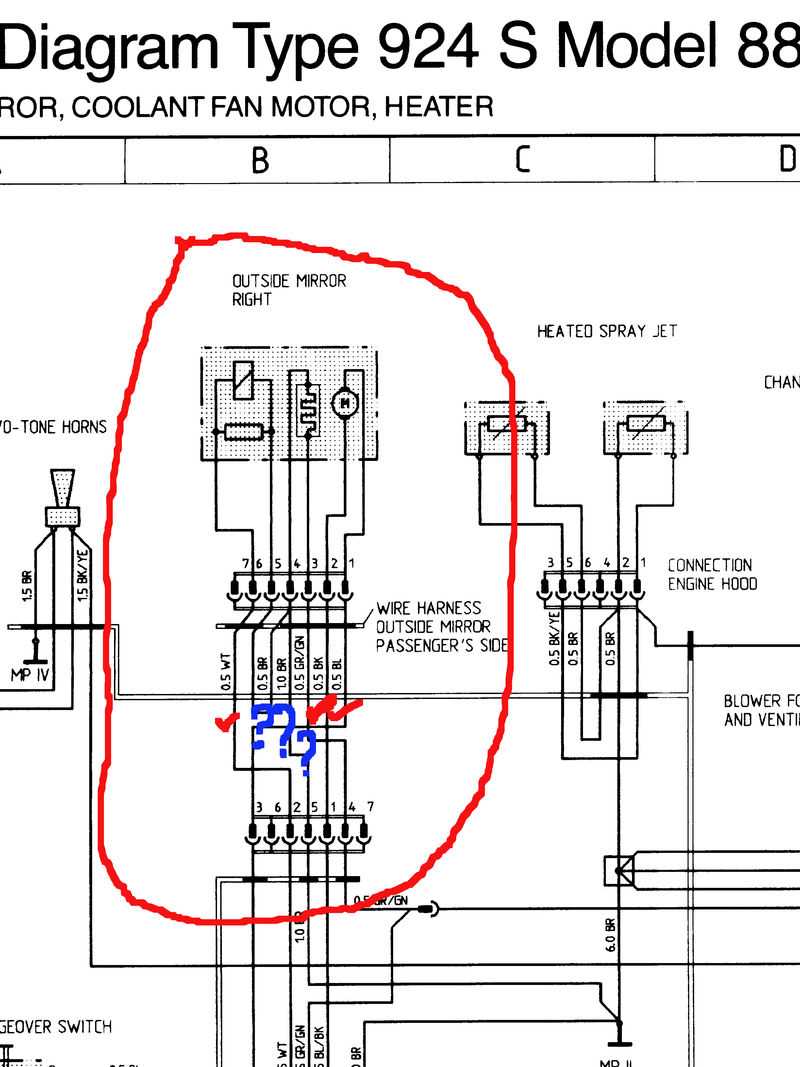power mirror wiring diagram