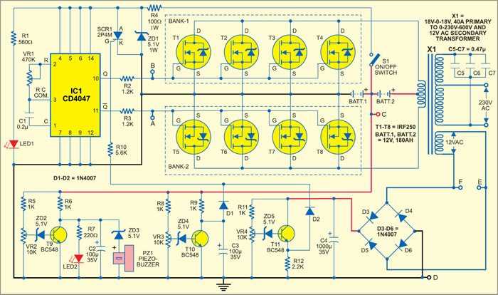 pure sine wave inverter schematic diagram
