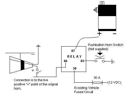 push button horn wiring diagram