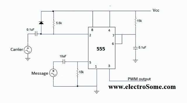 pwm circuit diagram using 555