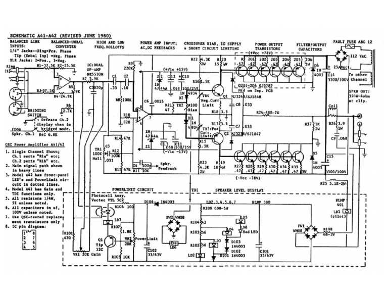 qsc power amplifier pl3.4 schematic diagram
