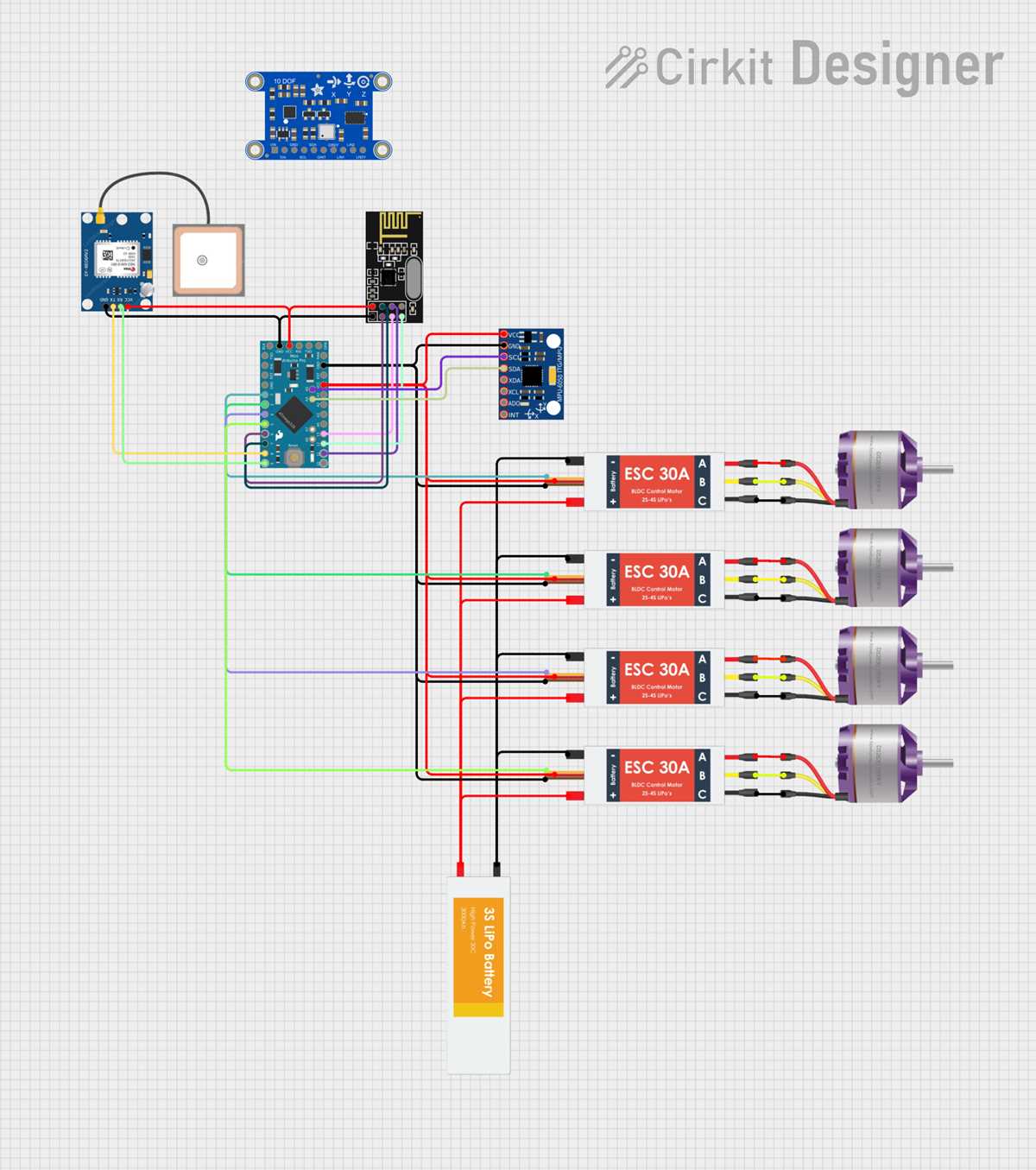 quadcopter circuit diagram