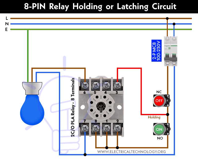 relay latching circuit diagram