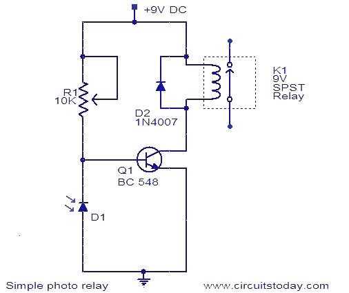 relay switch schematic diagram