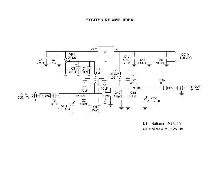 rf amplifier circuit diagram