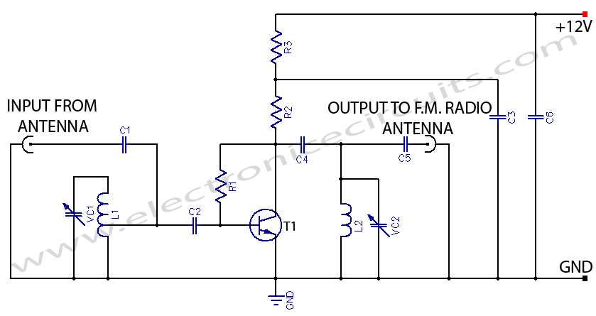 rf signal amplifier circuit diagram