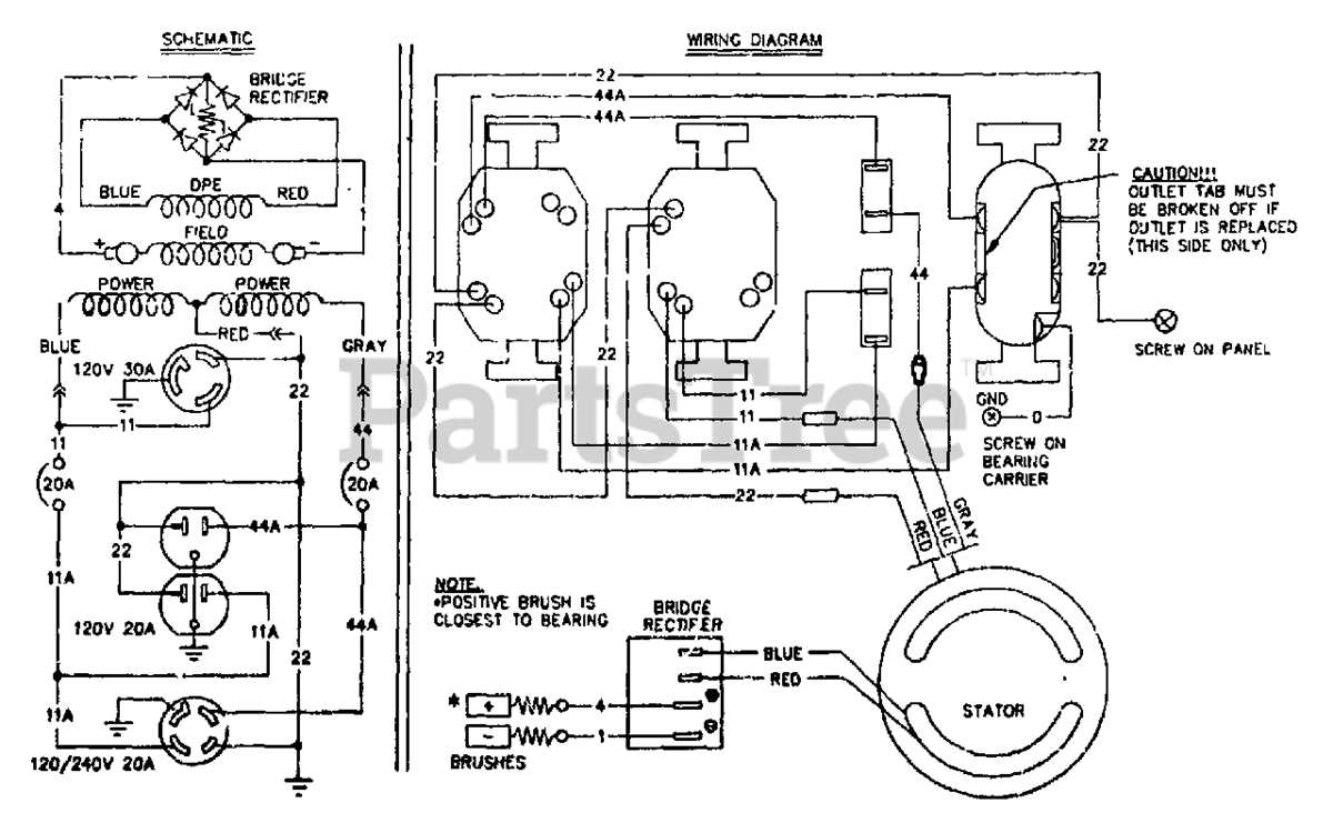 schematic diagram for model 204412 generator