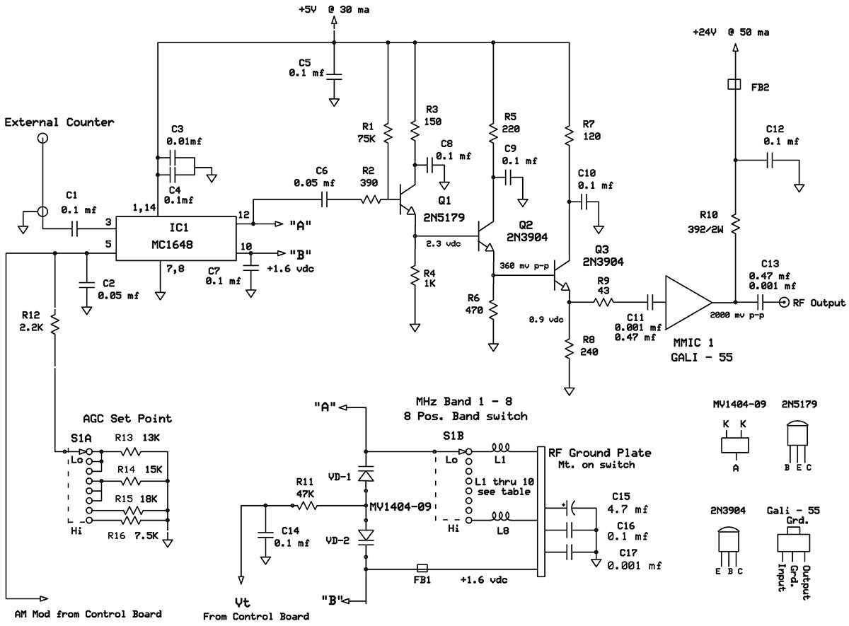 schematic diagram for simple frequency generator