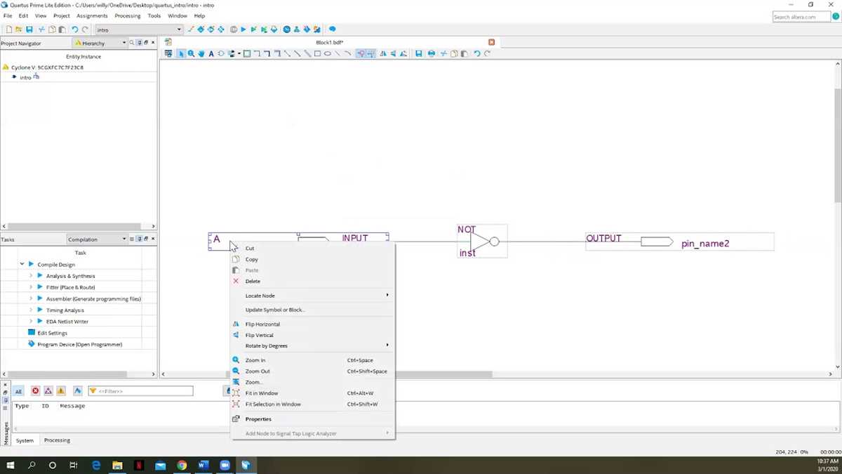 schematic diagram in quartus