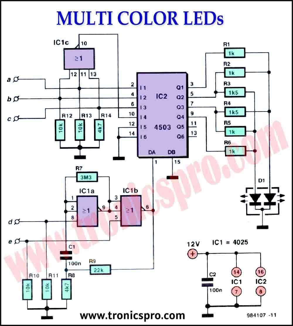schematic diagram of led light
