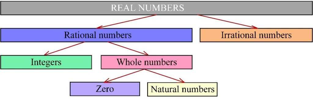 schematic diagram of real numbers