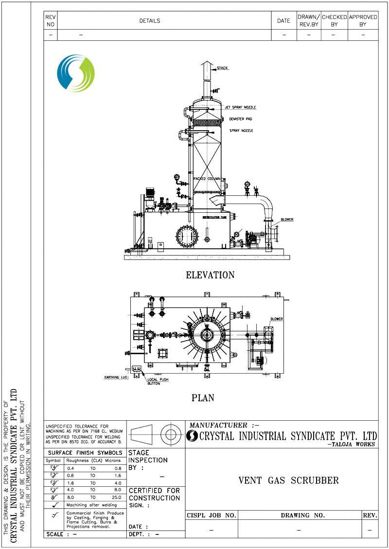 schematic diagram of wet scrubber