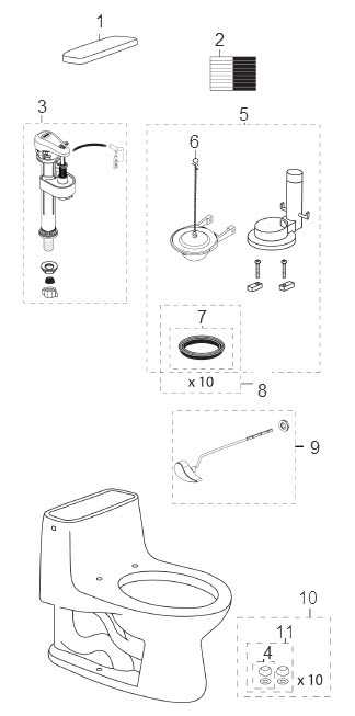 schematic diagram on attaching a toto toilet tank replacement