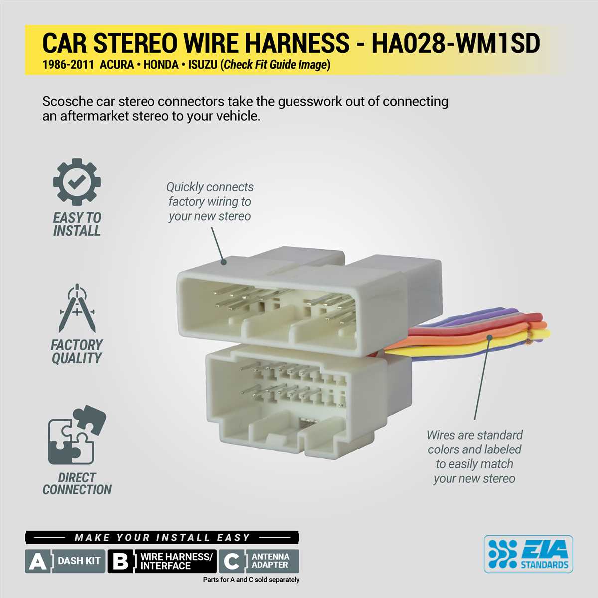 scosche wiring harness diagram