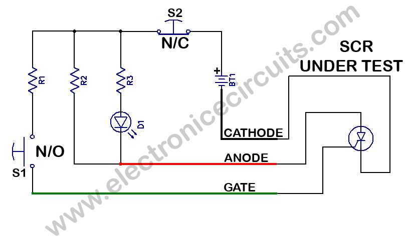 scr alarm circuit schematic diagram
