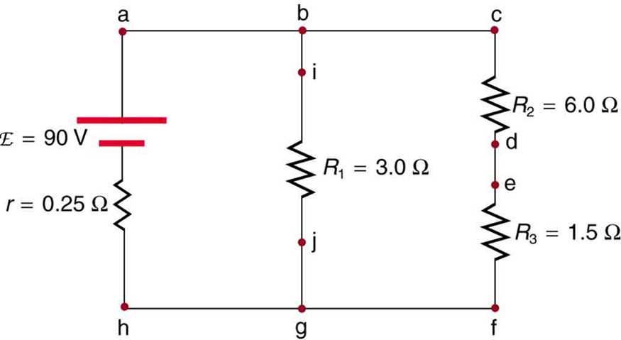 series circuit diagram with ammeter and voltmeter