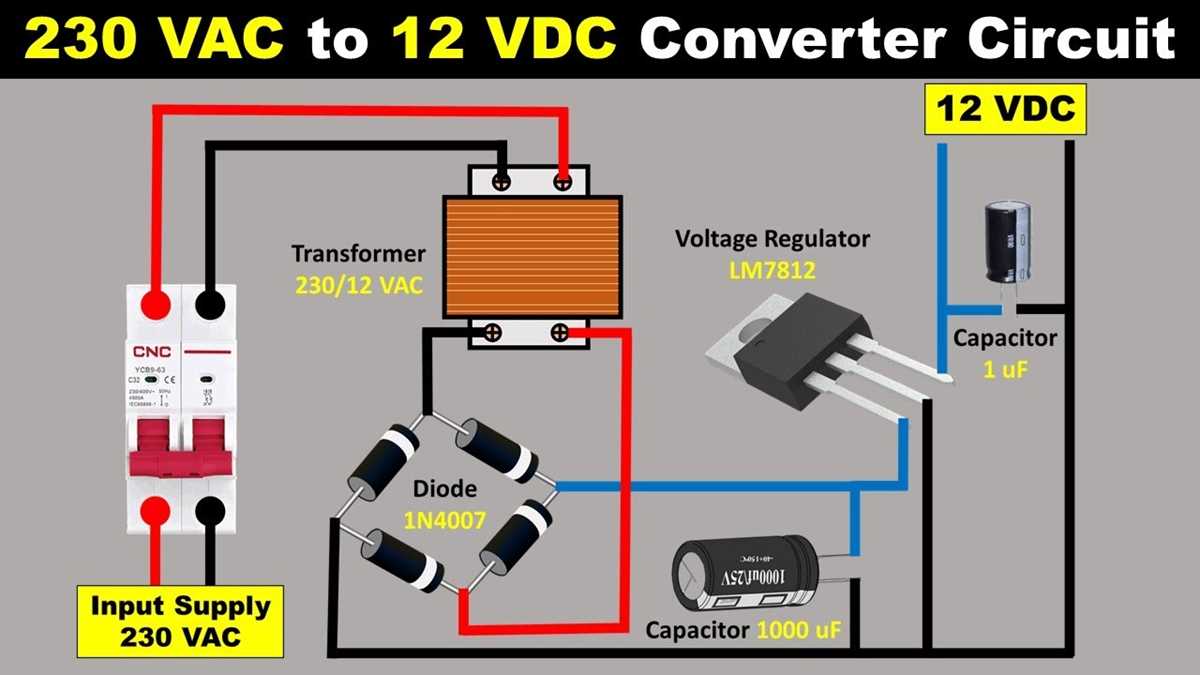 simple ac to dc converter circuit diagram