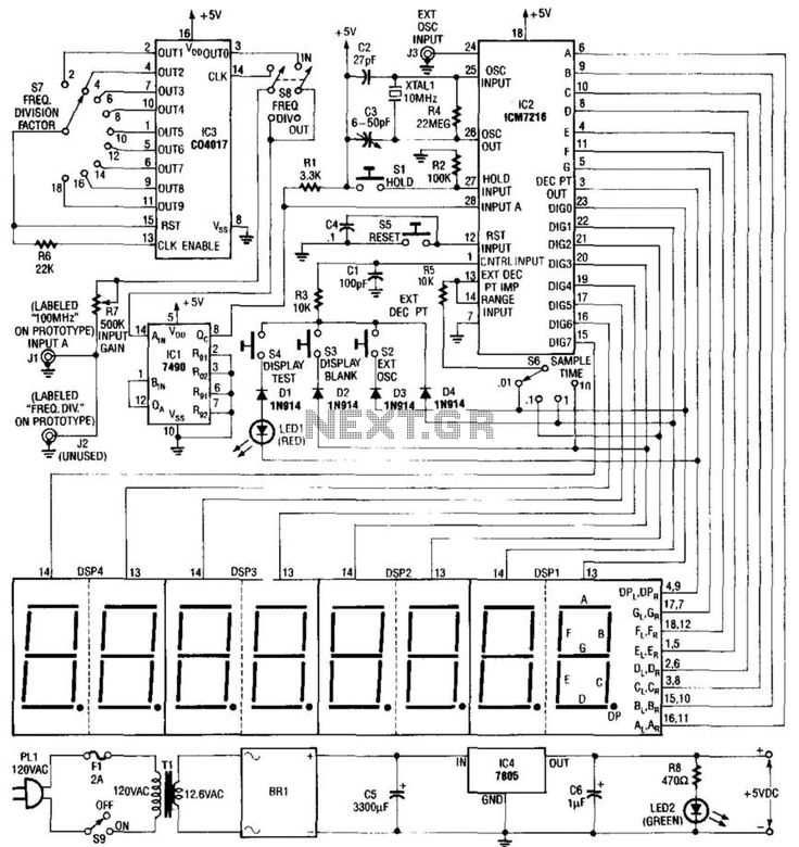 simple frequency meter circuit diagram